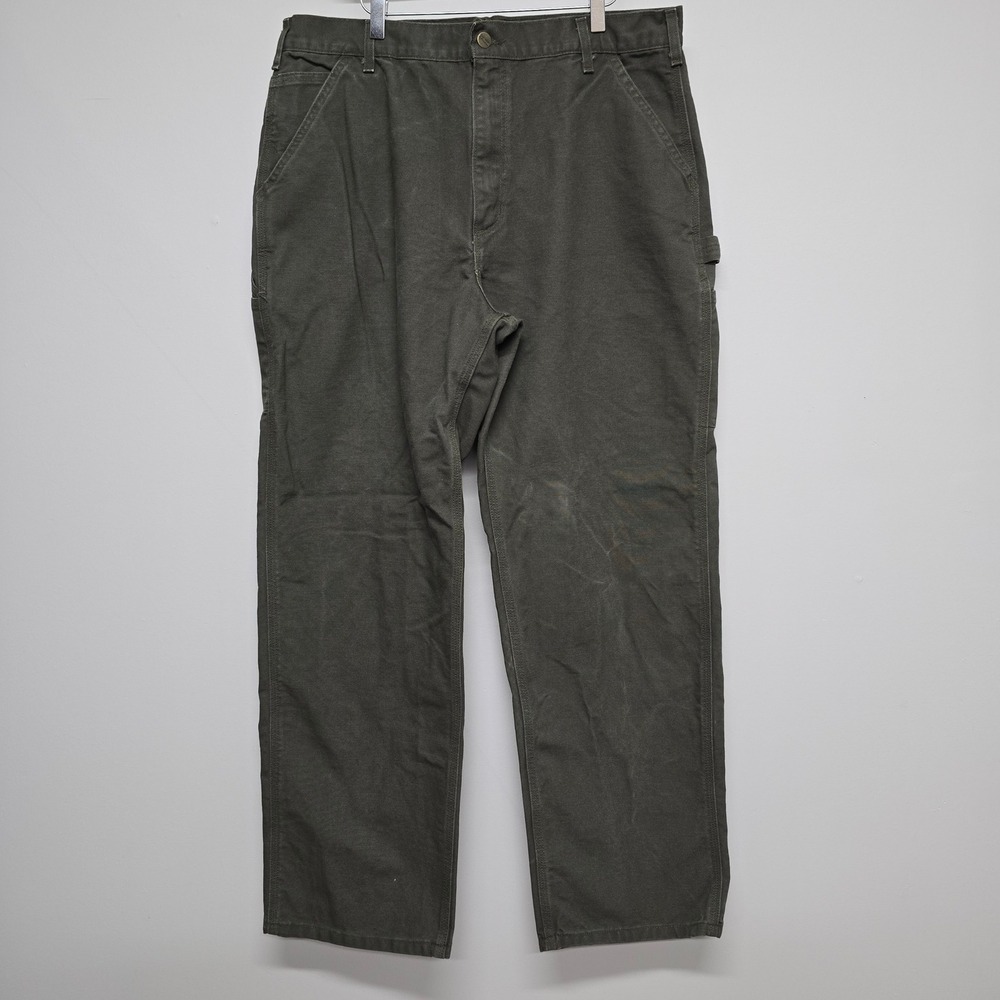 Carhartt B11 MOS Dungaree Pants Mens 38x32 Moss Green Canvas Workwear Gorpcore